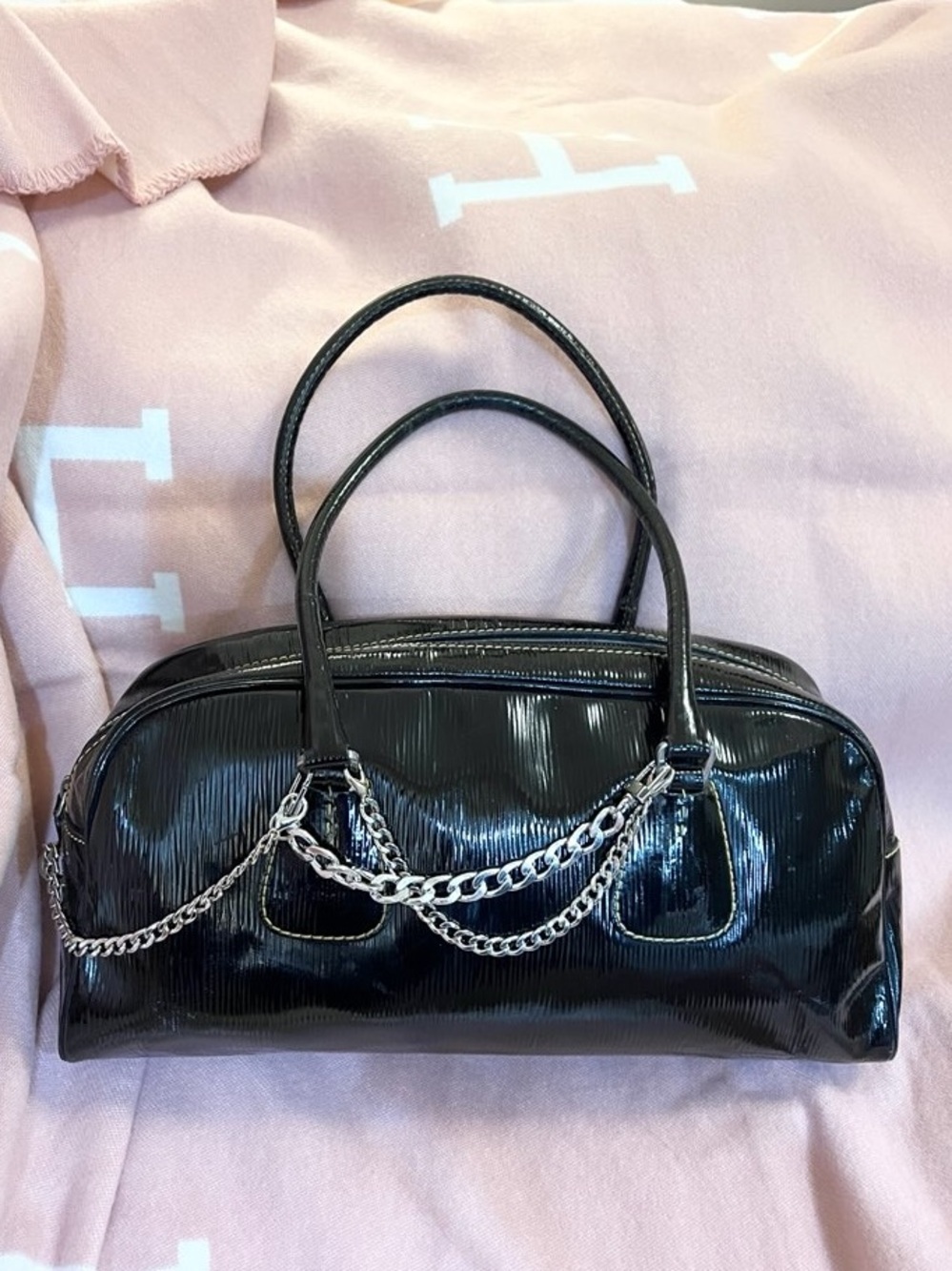 Prada⭐️Venice Black Patent Leather Bowler Bag! Offers are always welcome!
